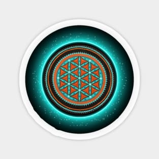 Flower of Life Symbol Mandala. Sacred Geometry. Sticker